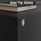 COZONY Mobile Credenza a 4 Ante da 160 cm, Madia Contenitore Moderna per Soggiorno, Sala da Pranzo e Ufficio
