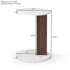 Tavolino GDFStudio Upatoi a C in legno multistrato