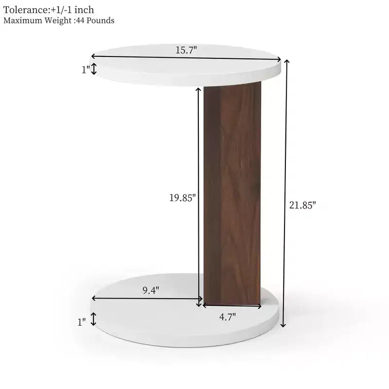 Tavolino GDFStudio Upatoi a C in legno multistrato