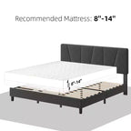Struttura Letto King Size con Testiera Regolabile, Giroletto Imbottito King Size con Robuste Doghe in Legno, Base Materasso