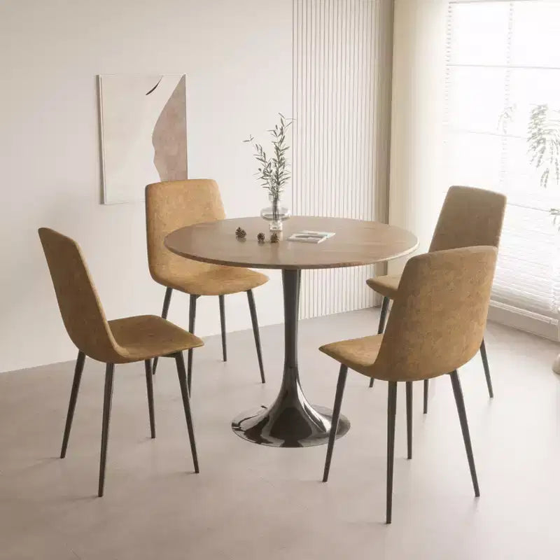 Okak Tavolo da Cucina Moderno 31,5 Pollici per 2-4 Persone, Tavolo da Pranzo Rotondo con Base a Piedistallo Stabile, Tavolino per Soggiorno, Sala da Pranzo