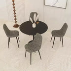 Okak Tavolo da Cucina Moderno 31,5 Pollici per 2-4 Persone, Tavolo da Pranzo Rotondo con Base a Piedistallo Stabile, Tavolino per Soggiorno, Sala da Pranzo