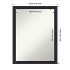 Specchio da parete per bagno Amanti Art Havana Black Bronze senza cornice smussata