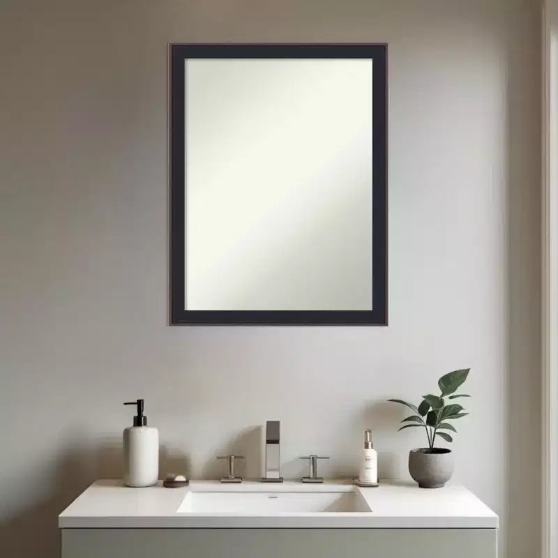 Specchio da parete per bagno Amanti Art Havana Black Bronze senza cornice smussata