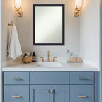 Specchio da parete per bagno Amanti Art Havana Black Bronze senza cornice smussata
