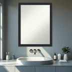 Specchio da parete per bagno Amanti Art Havana Black Bronze senza cornice smussata