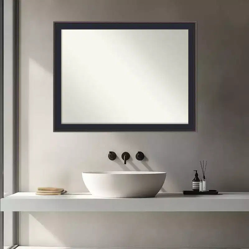 Specchio da parete per bagno Amanti Art Havana Black Bronze senza cornice smussata