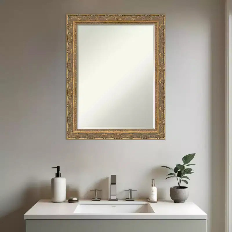 Specchio da parete per bagno Amanti Art Filigree, con bordo smussato da mezzo pollice