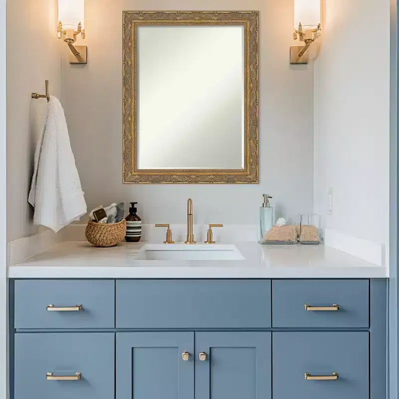 Specchio da parete per bagno Amanti Art Filigree, con bordo smussato da mezzo pollice