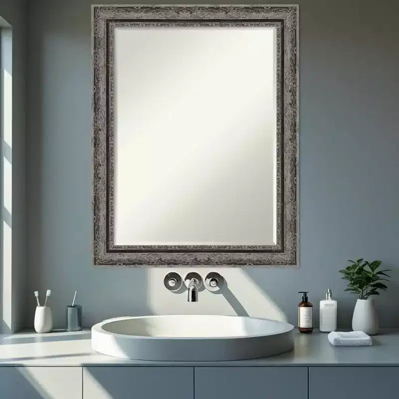 Specchio da parete per bagno Amanti Art Filigree, con bordo smussato da mezzo pollice