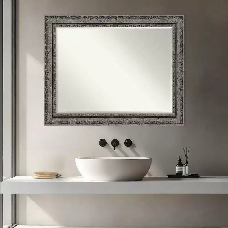 Specchio da parete per bagno Amanti Art Filigree, con bordo smussato da mezzo pollice