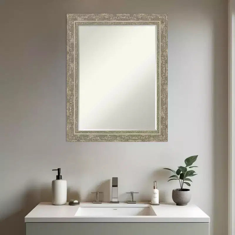 Specchio da parete per bagno Amanti Art Filigree, con bordo smussato da mezzo pollice