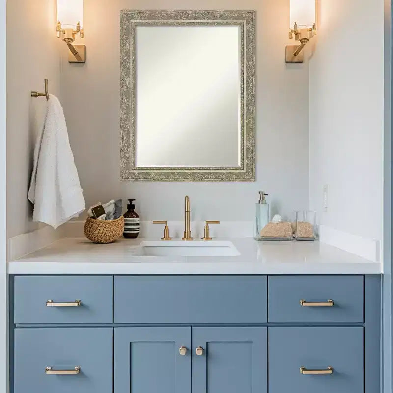 Specchio da parete per bagno Amanti Art Filigree, con bordo smussato da mezzo pollice