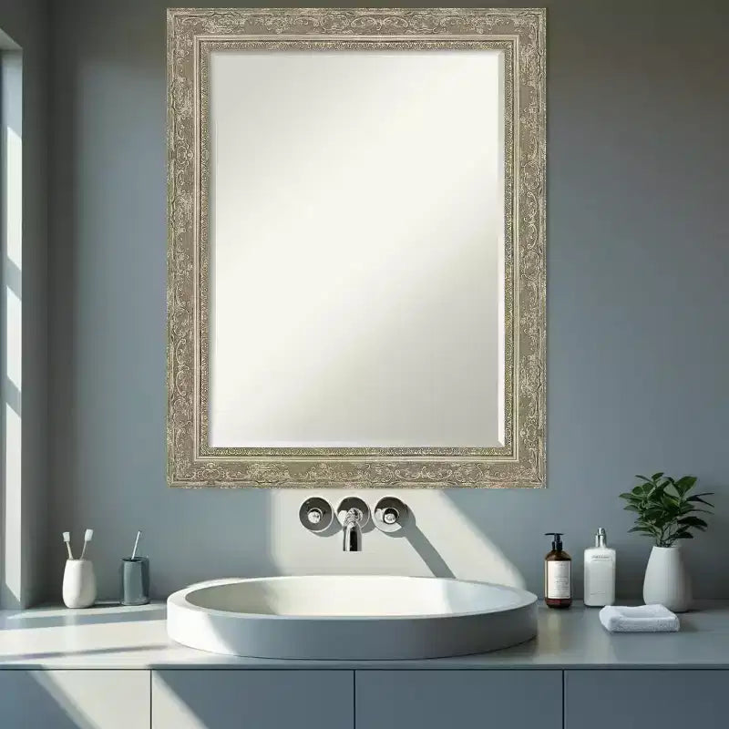 Specchio da parete per bagno Amanti Art Filigree, con bordo smussato da mezzo pollice