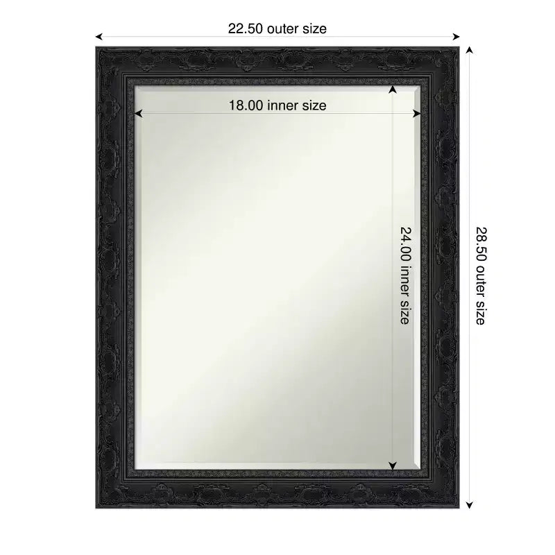 Specchio da parete per bagno Amanti Art Filigree, con bordo smussato da mezzo pollice