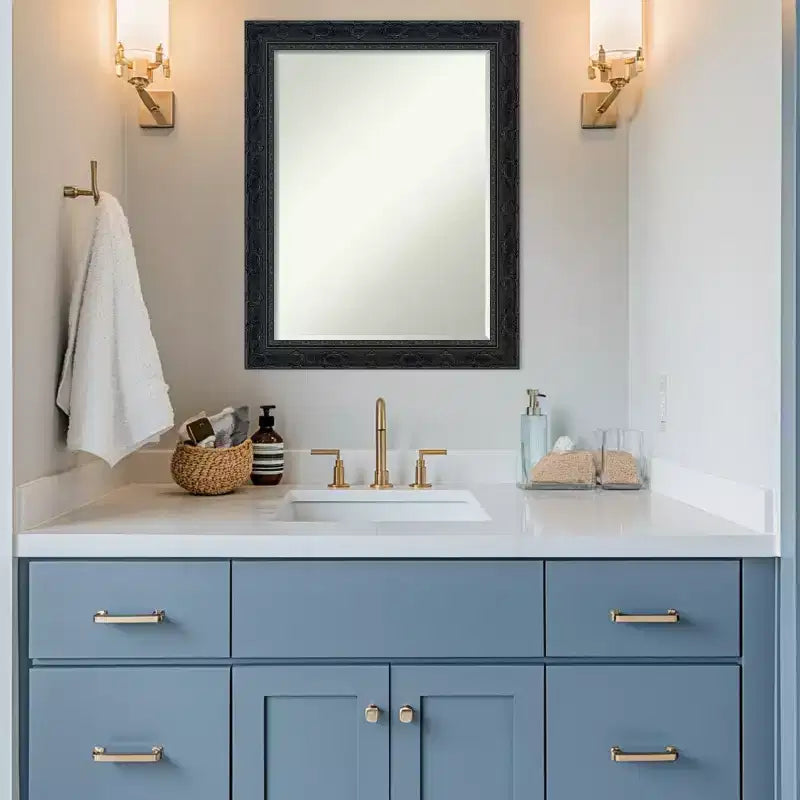 Specchio da parete per bagno Amanti Art Filigree, con bordo smussato da mezzo pollice