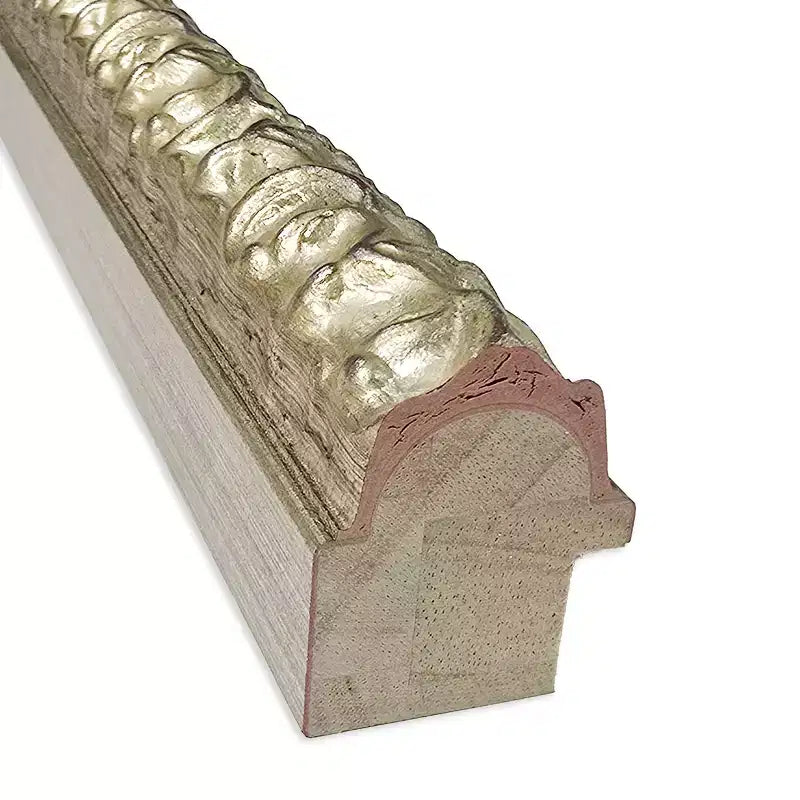 Specchio da parete per bagno Amanti Art Lila, con cornice in legno smussata da mezzo pollice