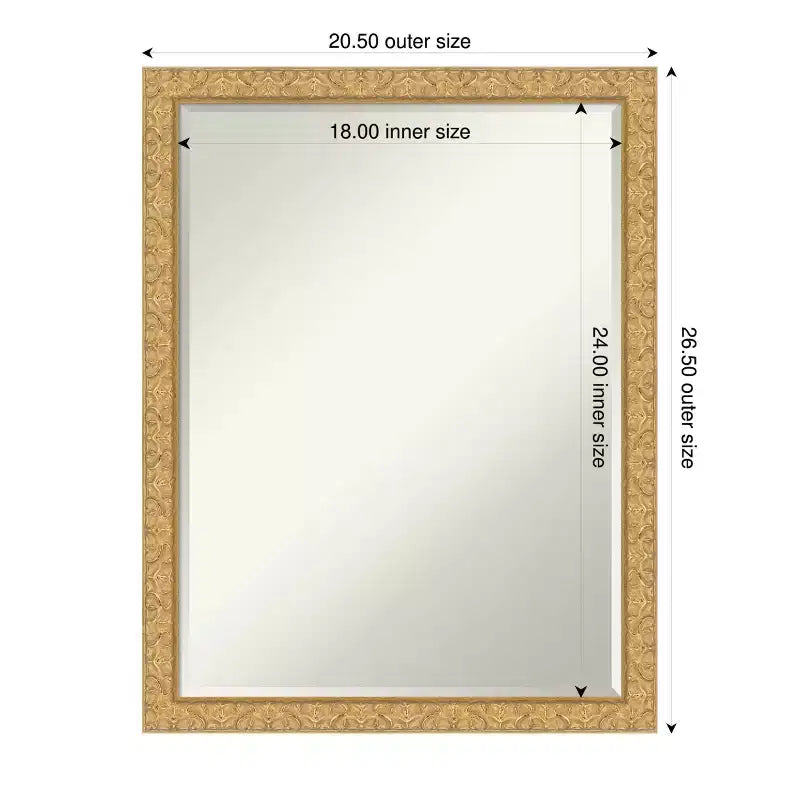 Specchio da parete per bagno Amanti Art Lila, con cornice in legno smussata da mezzo pollice