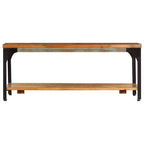 vidaXL Tavolino da caffè Tavolino da divano con ripiano portaoggetti Legno massello - 100 x 60 x 35 cm legno massello di recupero