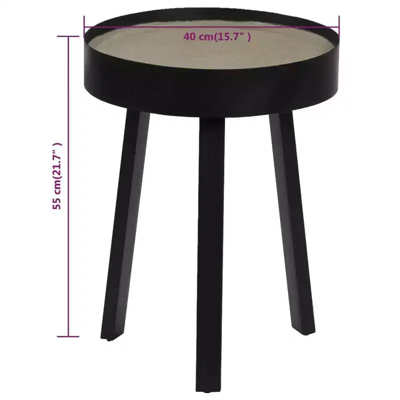 vidaXL Tavolino da caffè rotondo Tavolino da salotto Divano Tavolino da salotto con piano in cemento - 40 x 55 cm