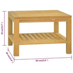 vidaXL Tavolino da caffè 60x60x40 cm in Legno Massello di Teak