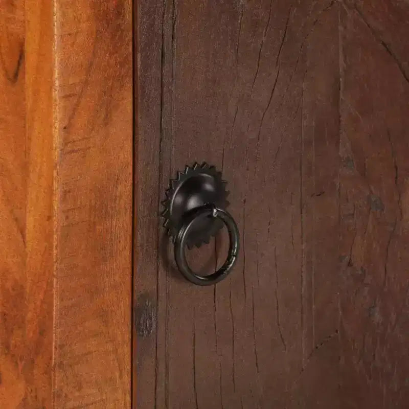 vidaXL Comodino Marrone in Legno Massello di Acacia e Legno di Recupero Piccolo