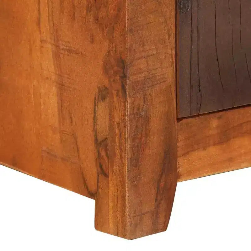 vidaXL Comodino Marrone in Legno Massello di Acacia e Legno di Recupero Piccolo