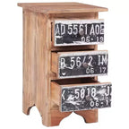 vidaXL Comodino 30x30x51 cm in Legno Massello di Mogano