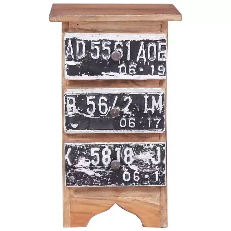 vidaXL Comodino 30x30x51 cm in Legno Massello di Mogano