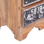 vidaXL Comodino 30x30x51 cm in Legno Massello di Mogano