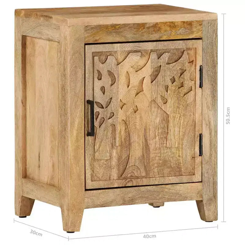vidaXL Comodino 40x30x50 cm in massello di mango
