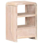 vidaXL Comodino in acacia sbiancata, in legno massello di acacia, marrone medio-chiaro