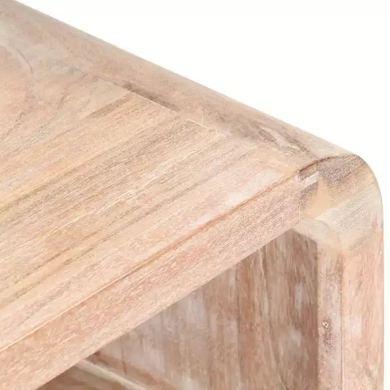 vidaXL Comodino in acacia sbiancata, in legno massello di acacia, marrone medio-chiaro