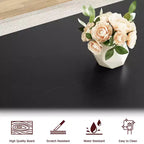 Set da pranzo CuisinSmart con panca e piano in legno, tavolo da cucina con panca per 4 persone con struttura in metallo e design a X, per bar, casa, ufficio, nero