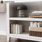 Libreria stretta a 5 ripiani con gambe in legno, libreria stretta in stile rustico per soggiorno, appartamento, ufficio