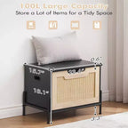 Panca da Ingresso con Contenitore, Panche Contenitore per Soggiorno Camera da Letto con Seduta Organizer