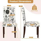 Costway Set di 2 Sedie da Pranzo in Legno con Gambe in Legno di Gomma, Seduta Imbottita e Molle a S, Beige/Grigio da Cucina