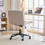 Furnimart Sedia da Scrivania Criss Cross Ampia Seduta con Ruote, Girevole a 360°, Gambe Incrociate, Cuscino Spesso, Sedia da Ufficio per Casa/Camera da Letto/Toeletta/Studio