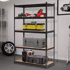 Scaffali da Garage Resistenti, Scaffali di Stoccaggio Regolabili a 5 Livelli, 152x61x183cm, Carico 1360 kg, Scaffalature Regolabili per Garage