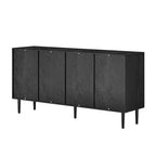 Lenz 63 Madia Moderna Larga in Rattan con 2 Ripiani Regolabili|ART OF LIVING DESIGNS