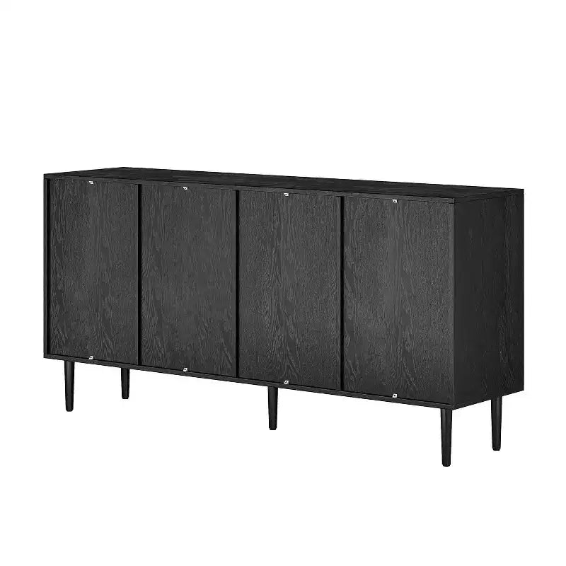 Lenz 63 Madia Moderna Larga in Rattan con 2 Ripiani Regolabili|ART OF LIVING DESIGNS