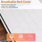 BestMassage Materasso Ibrido da 12 Pollici con Molle Interne e Schiuma Senza Fibra di Vetro, Medio Rigido, Ideale per chi Dorme sulla Schiena, sullo Stomaco e sul Fianco