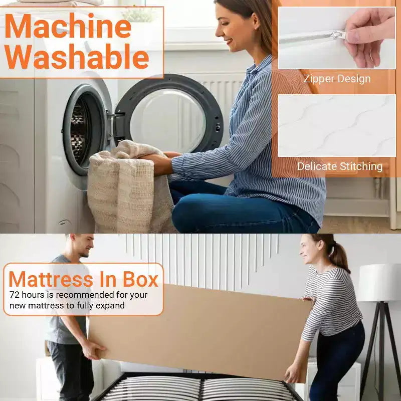 BestMassage Materasso Ibrido da 12 Pollici con Molle Interne e Schiuma Senza Fibra di Vetro, Medio Rigido, Ideale per chi Dorme sulla Schiena, sullo Stomaco e sul Fianco