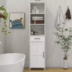 Mobiletto sottile da bagno GDFStudio Helmsley con ripiani regolabili e cassetto