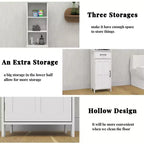 Mobiletto sottile da bagno GDFStudio Helmsley con ripiani regolabili e cassetto