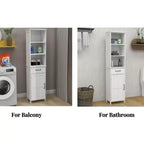 Mobiletto sottile da bagno GDFStudio Helmsley con ripiani regolabili e cassetto