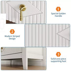 Cassettiera da camera con 5 cassetti, cassettiera moderna larga 81 cm con maniglie in metallo e cassetti in legno per camera da letto, soggiorno, corridoio