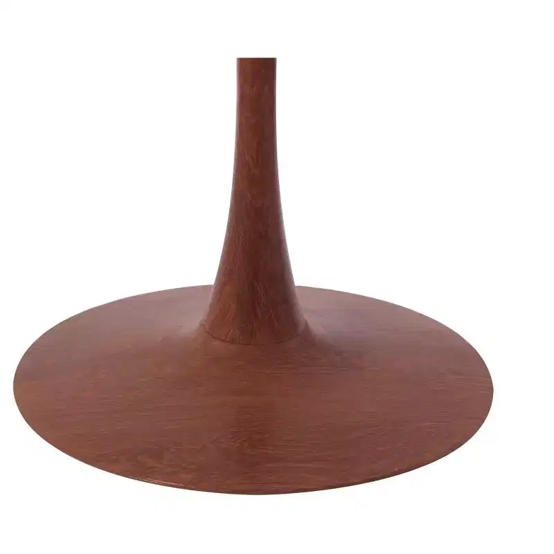 Tavolo da pranzo quadrato LeisureMod Bristol 27 con piano in MDF bianco marmorizzato e base a piedistallo in acciaio per cucine e sale da pranzo moderne