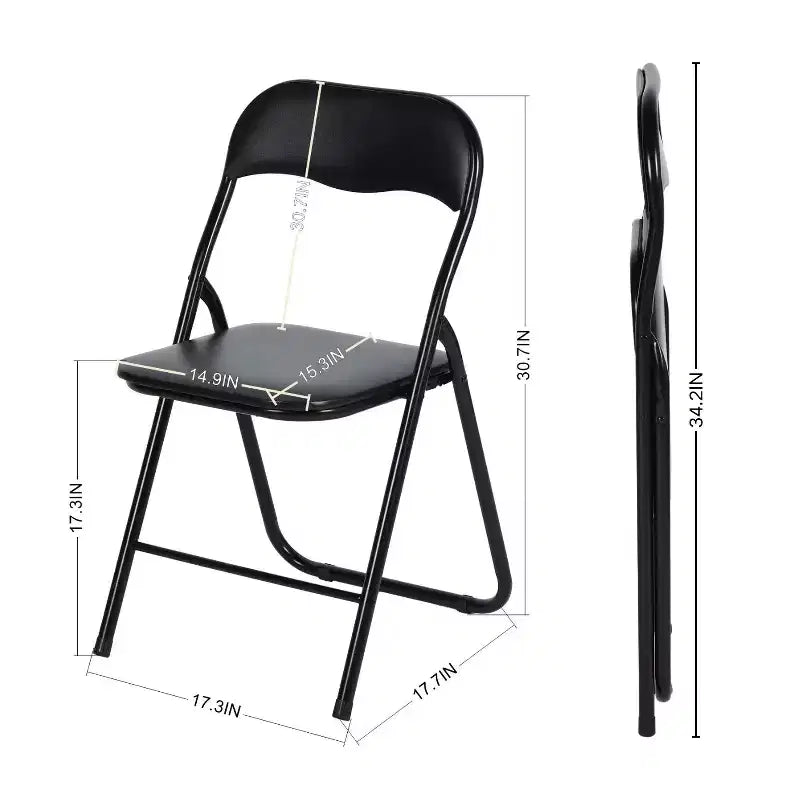 FurnitureR Set da 7 Pezzi con Tavolo e Sedie Pieghevoli per 6 Persone Nessun Montaggio Richiesto, Tavolo Quadrato Salvaspazio con 6 Sedie Pieghevoli