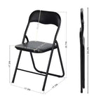 FurnitureR Set da 7 Pezzi con Tavolo e Sedie Pieghevoli per 6 Persone Nessun Montaggio Richiesto, Tavolo Quadrato Salvaspazio con 6 Sedie Pieghevoli